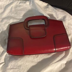 Red hand bag